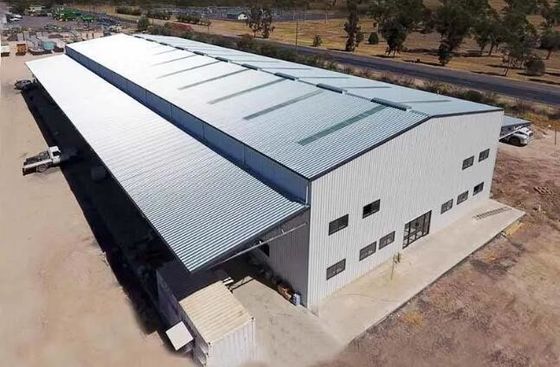 Aluminum Alloy / Plastic Steel Window Steel Structure Workshop Plant With Optional Insulation