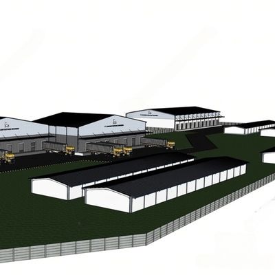 C/Z-Section Steel Purlin Metal Warehouse With Color Steel Sheet Wall