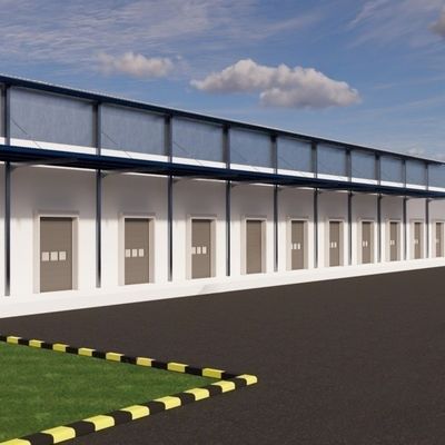C/Z-Section Steel Purlin Metal Warehouse With Color Steel Sheet Wall