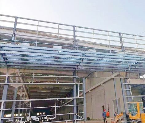 Metal Construction Steel Structure Warehouse With Aluminum / PVC Windows