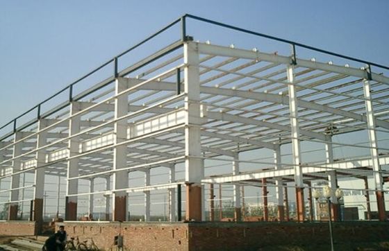 Welded H Section Steel Frame Storage Building For Aluminum Windows And Doors