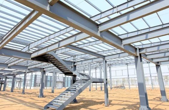 Welded H Section Steel Frame Storage Building For Aluminum Windows And Doors