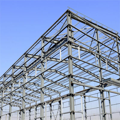 High Performance Metal Warehouse With Slope Roof And Hot Rolled H Section Steel Beams