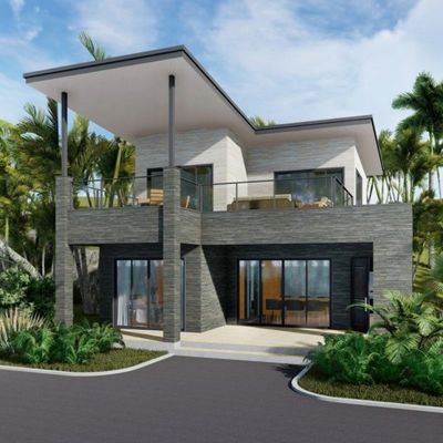 High Heat Insulation Lightweight Steel Structure Villa For Safe And Strong Design
