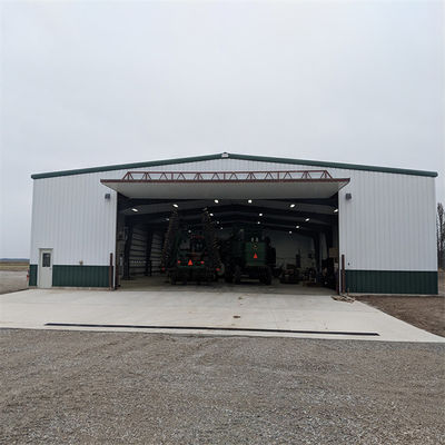 Welded H Section Steel Structure Warehouse For Slope Roof And Sandwich Panel Wall