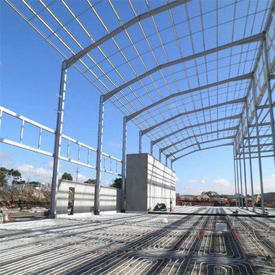 Welded H Section Steel Structure Warehouse For Slope Roof And Sandwich Panel Wall