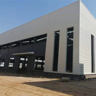 A steel structure workshop constructed using Q355/Q235 materials from China