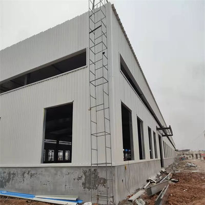 A steel structure workshop constructed using Q355/Q235 materials from China