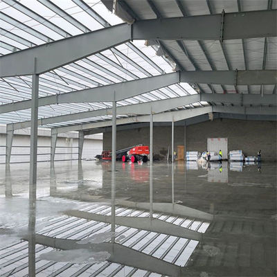 Customized Portal Structure Metal Building Workshop With Rolled Up Door