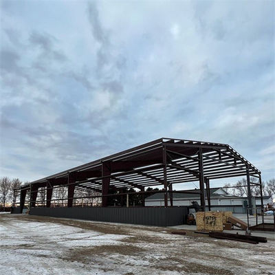 Portal Frame Steel Structure Workshop With Rolled Up Door