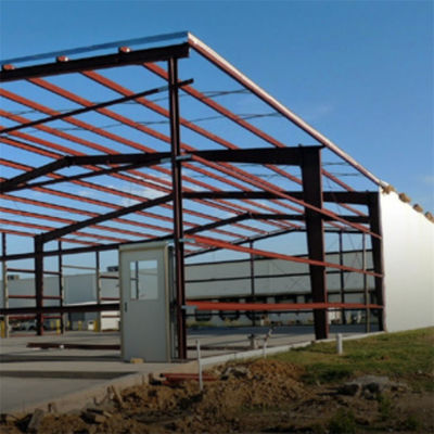Metal Warehouse With Q355B/ Q235B Steel And Space Saving Roller Shutter Doors