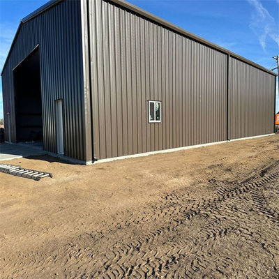 Durable Metal Building Workshop With Z Section Steel Purlin And Plastic Steel Window