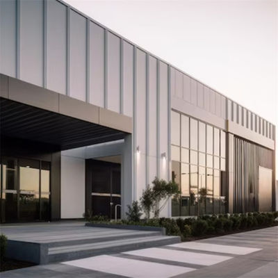 Steel Portal Frame For Steel Structure Office Building Within Aluminum Windows