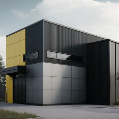 Steel Portal Frame For Steel Structure Office Building Within Aluminum Windows