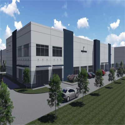 Customized Prefabricated Steel Office Building With KFC Door/ Steel Door/ PVC Door