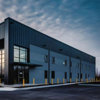 Customized Prefabricated Steel Office Building With KFC Door/ Steel Door/ PVC Door