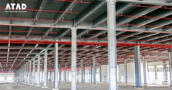 Industrial prefabricated steel structure frame, steel structure processing and manufacturing workshop
