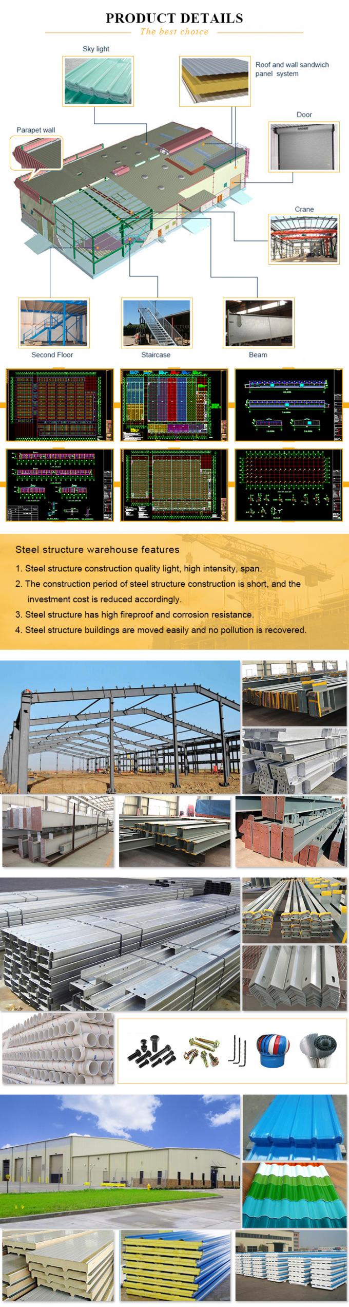 Light Steel Structure Multifunctional Warehouse Grid Steel Structure 2