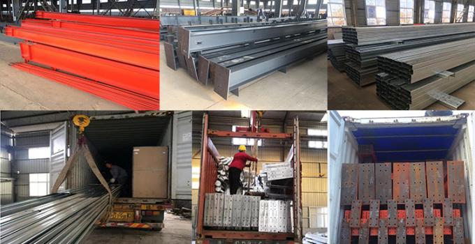 Grid Prefabricated Metal Warehouse Buildings Large Span ISO9001 6