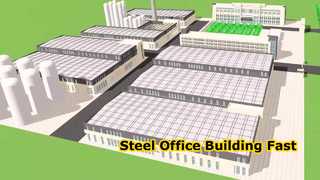 Large prefabricated steel structure office building